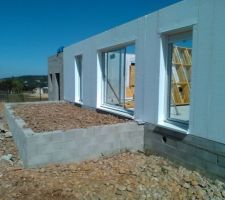 Remblaiement de la terrasse