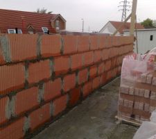 élévation des murs coté droit