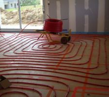 Pose du plancher chauffant