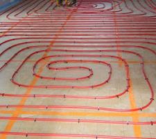 Pose du plancher chauffant