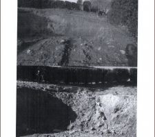 Suite au terrassement et &agrave; l'&eacute;ffondrement