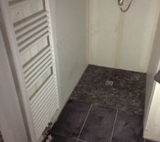 Douche italienne en cours de réalisation