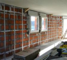 Rails pour doublage des murs