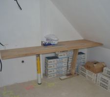 Plan de travail pour vasque a poser en cours