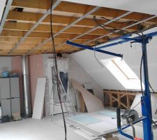 Debut placo 1er etage