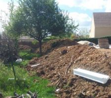 Dans la catégorie sans gêne : qui du constructeur ou du terrassier a décidé de stocker les terres du voisin sur notre terrain ??