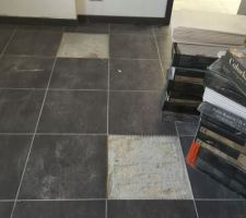 Carrelage à défaut retiré