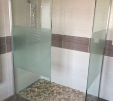 Douche à l'italienne quasiment terminée.