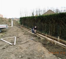 Mise en place ferraillages pour mur sout&egrave;nement