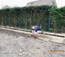 Mise en place ferraillages pour mur sout&egrave;nement