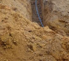 Terrassement pour coffret EDF définitif et rallongement réseau d'eau