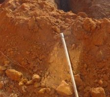 Terrassement pour coffret EDF définitif et rallongement réseau d'eau