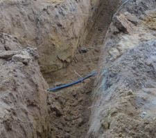 Terrassement pour coffret EDF définitif et rallongement réseau d'eau