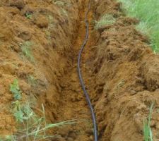 Terrassement pour coffret EDF définitif et rallongement réseau d'eau