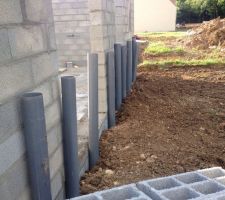 Préparation fondations terrasse