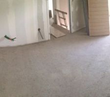 Chambre d'amis - chape coulée