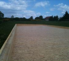 Pose de OSB de 22 mm avec environ 2500 vis