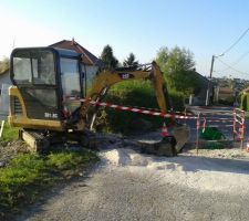 Implantation de la maison et d&eacute;but de la viabilisation