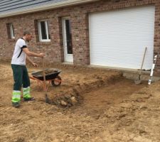 Pr&eacute;voir la future terrasse....