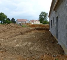 Photo vue arrière pour la future terrasse