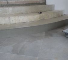 Ragr&eacute;age des marches arrondies pour le b&eacute;ton cir&eacute;