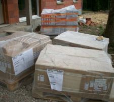 Les 4 palettes de carrelage.