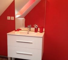 Sur la droite nous avons prévu de mettre une douche
