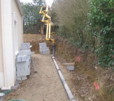 Pompe pour couler le beton mur et terrasse exterieur