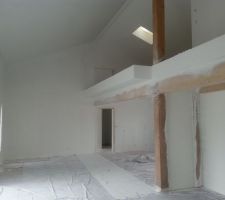 Sous couche passée et plafond terminé