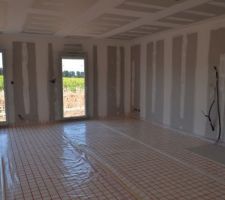 Préparation plancher pour recevoir le chauffage au sol