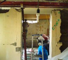 Pose des deux ipn celui de la cuisine salon et celui du salon au dressing euhhhh au dehors pour l'instant