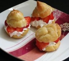 Choux chantilly aux fraises