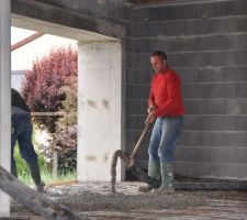 Coulage de la nouvelle chappe