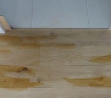 Début de pose du parquet dans notre chambre