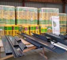 Lisses basses et isolant chez mon charpentier.