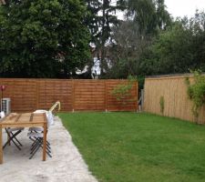 Installation panneau pour la terrasse