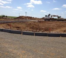 D&eacute;but de la mise en place des trottoirs