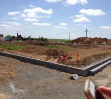 D&eacute;but de la mise en place des trottoirs