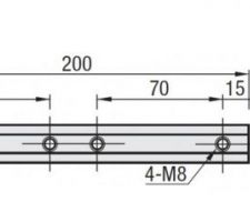 L'entraxe des axes de fixation du support du bras étant pile de 70 mm , j'ai coupé ce boulon long en deux parties. une pour chaque support de bras.
