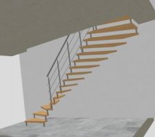 Schéma de notre futur escalier