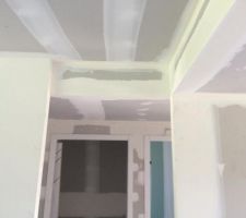 Le placo est install&eacute; pour la pompe air/air