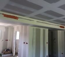 Le placo est install&eacute; pour la pompe air/air