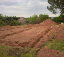Terrassement/fondations en cours.