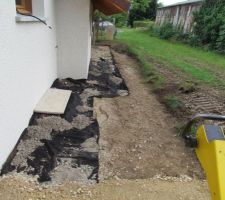 Le terrassier revient pour faire les abords de la maison