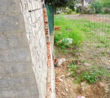 Mur de la limite s&eacute;parative gauche du terrain &agrave; d&eacute;truire