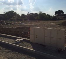 Vue des coffrets pour les raccordements, mis en place lors de la viabilisation