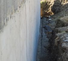 Création goulotte pour mise en place du drain