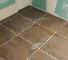 Douche italienne parentale en cours d'aménagement