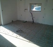 Pose carrelage cuisine-couloir-cage escalier-local technique