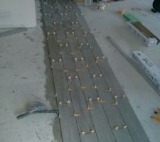 Pose carrelage cuisine-couloir-cage escalier-local technique